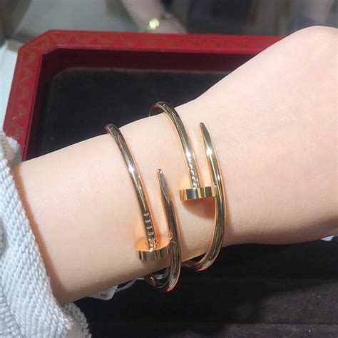 cartier nail bracelet replica real gold|cartier gold diamond nail bracelet.